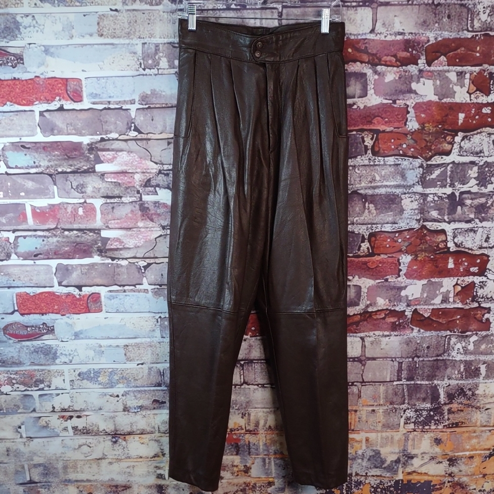 Vintage Liz Roberts Robert Elliott Leather Trousers